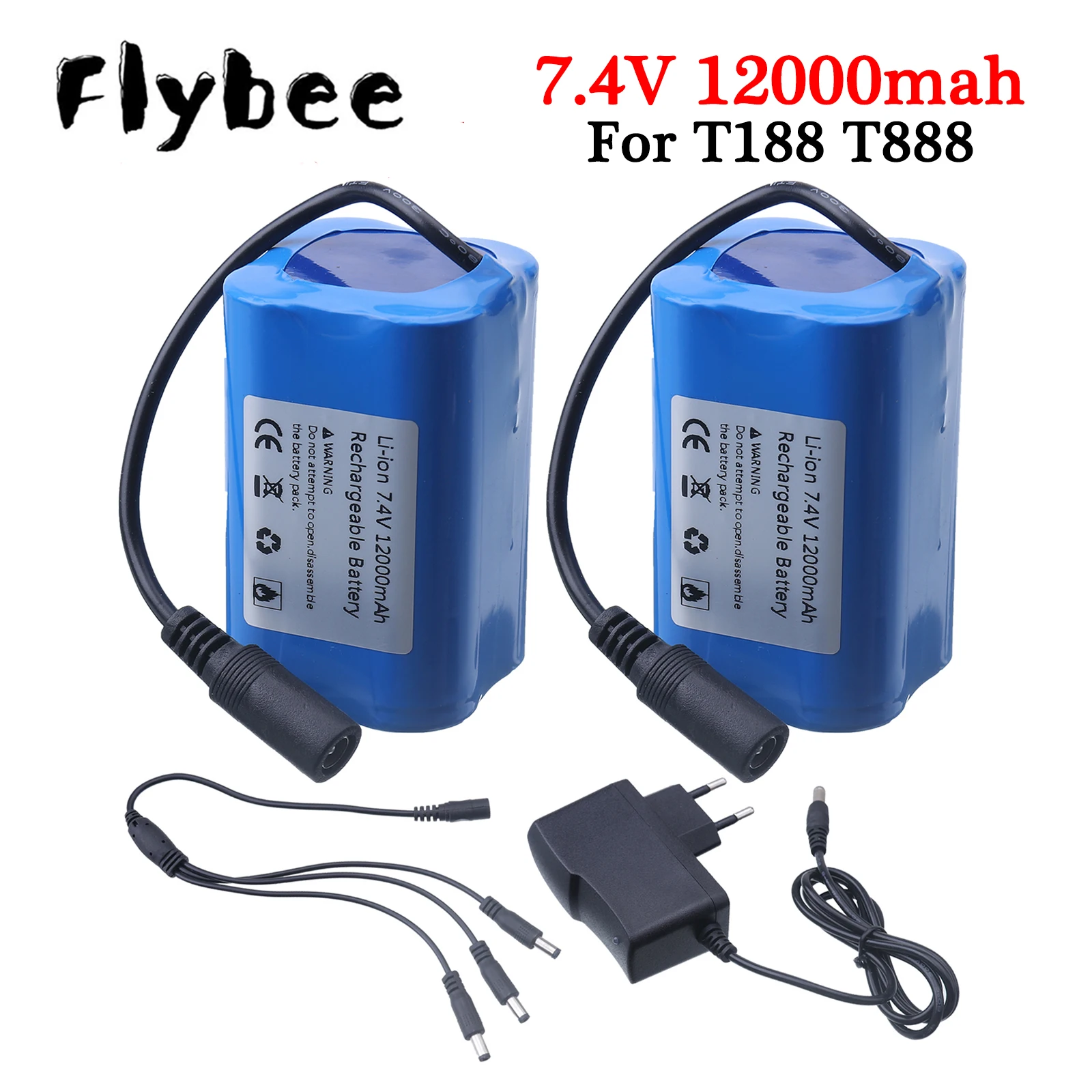 Аккумулятор 7,4 В 12000 мАч + зарядное устройство для T188 T888 2011-5 TH88 V007 CF18 C18, дистанционное управление, фотолодка, запасные части
