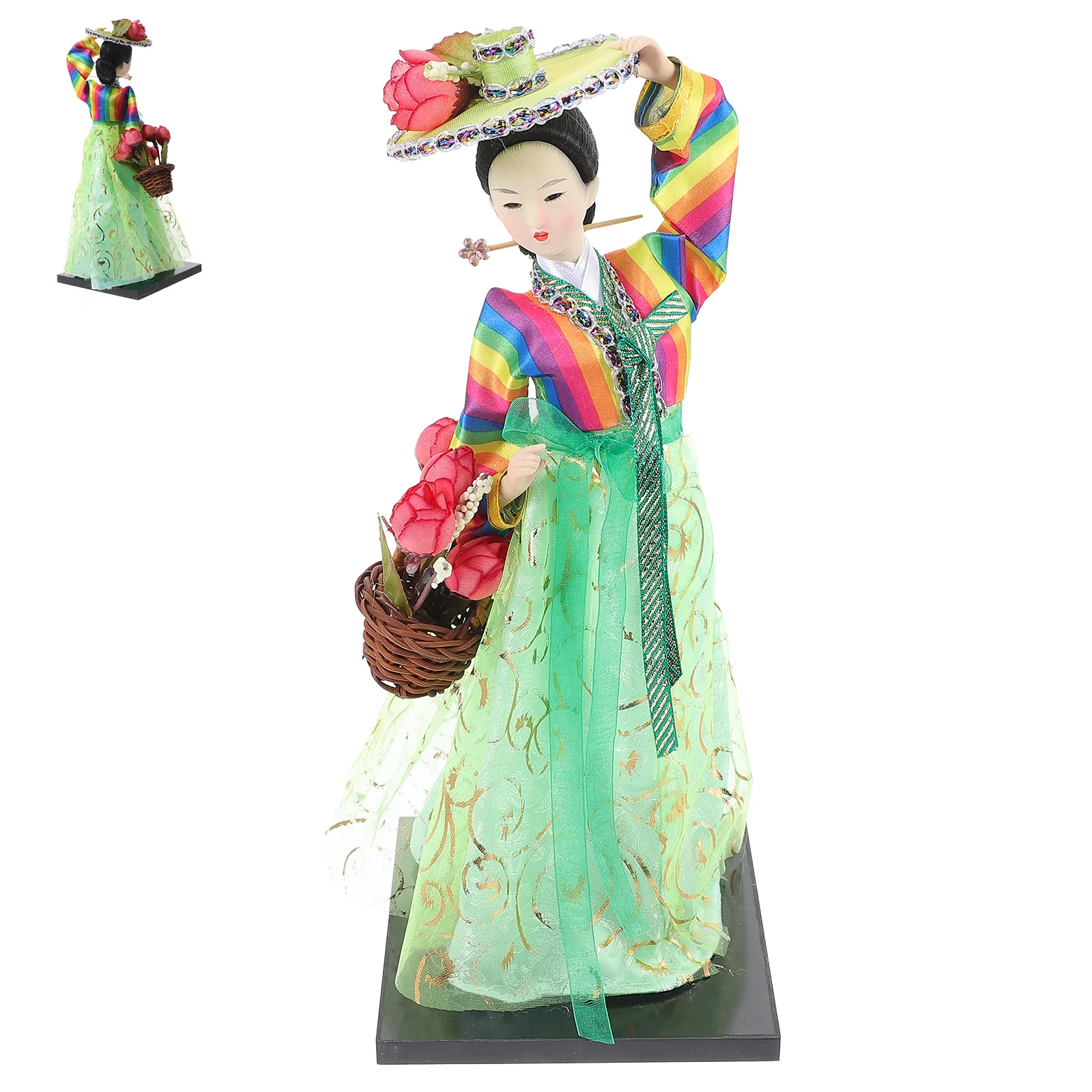 

Toy Korean Hanbok Decoration Traditional Handicraft Figure Figurine