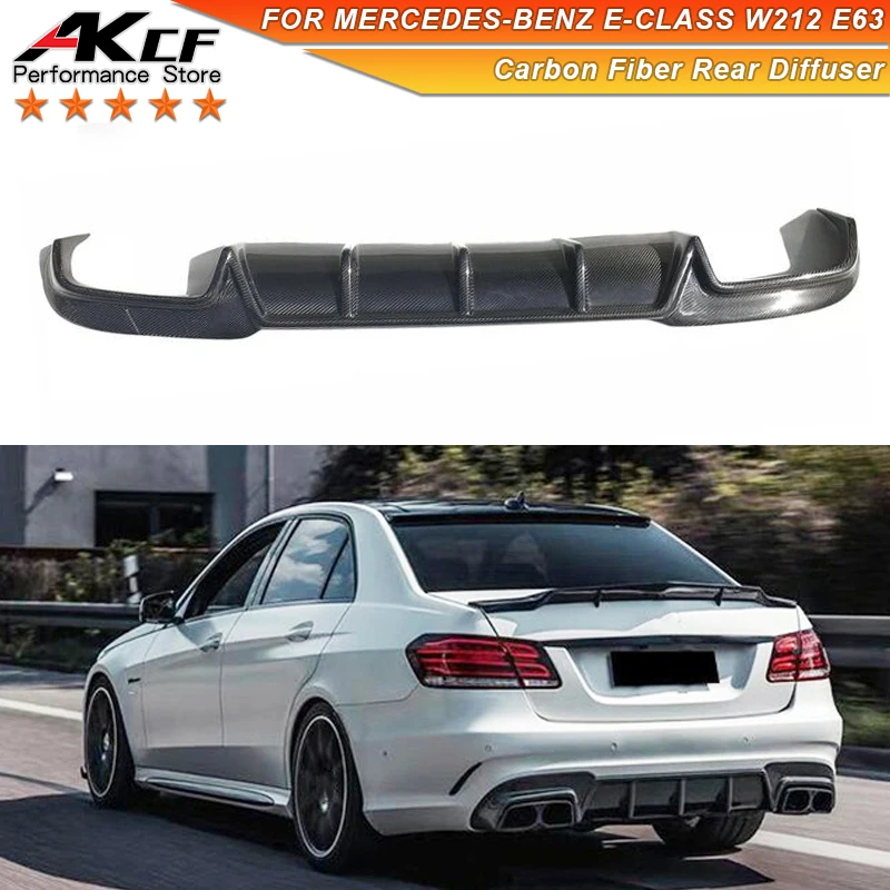 

Carbon Fiber Car Rear Bumper Diffuser Rear Side Splitters Spoiler Lip For Mercedes-Benz E-Class W212 E63 2014-2017 Body Kit