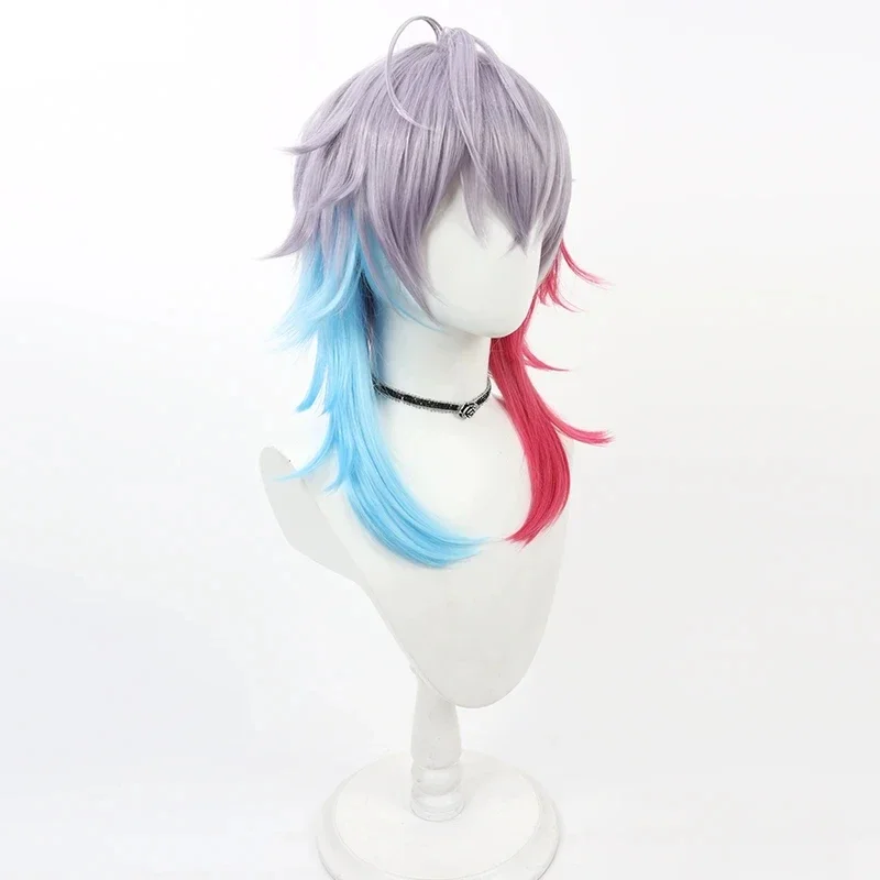 Парик для косплея YouTuber Vtuber Gavis Bettel светло-фиолетовый красный синий смешанные