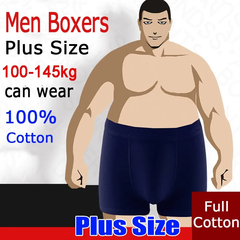 

Men's Boxers Plus Size for 90-200kg Large Size Shorts Comfortable Underwear Full Cotton Fabric High Quality 3XL-10XL