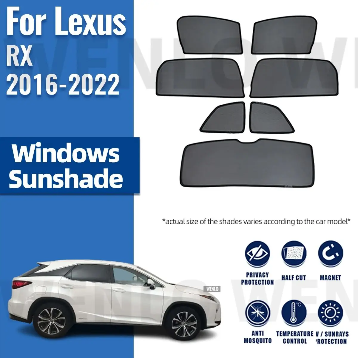 Для Lexus RX 5seats 2016-2020 2021 2022 300 350 450 Солнцезащитный козырек на окно автомобиля