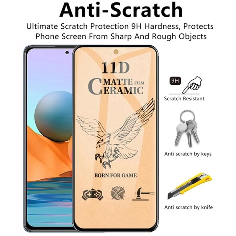 Matte Soft Ceramic Film for Redmi Note 10 9 11 Pro 9T 9S 10S 11S 9A 8 Screen Protectors for Xiaomi Mi Poco X3 Pro F3 M3 X4 M4 9T