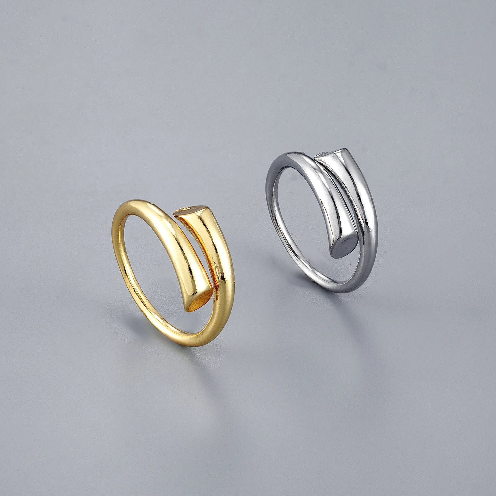 

TULX Minimalist Irregular Geometric Rings Korean Trendy Smooth Rings For Women Wedding Party Jewelry Accessories
