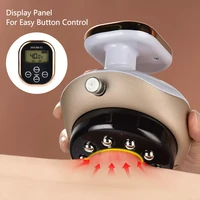 electric cupping massage lcd display guasha scraping ems body massager vacuum cans suction cup ir heating fat burner slimming