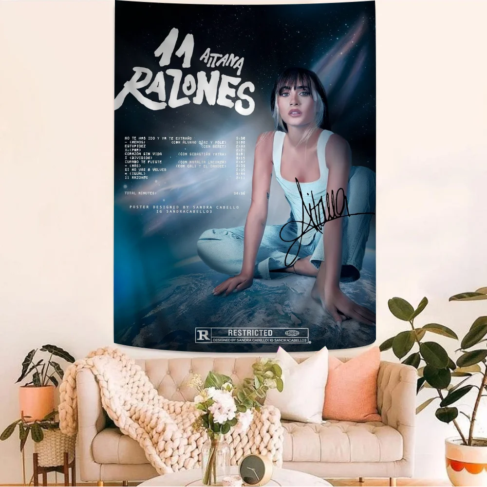 Aitana Ocana Singer Anime Posters Sticky Whitepaper Sticker DIY Room Bar Cafe Kawaii Decor