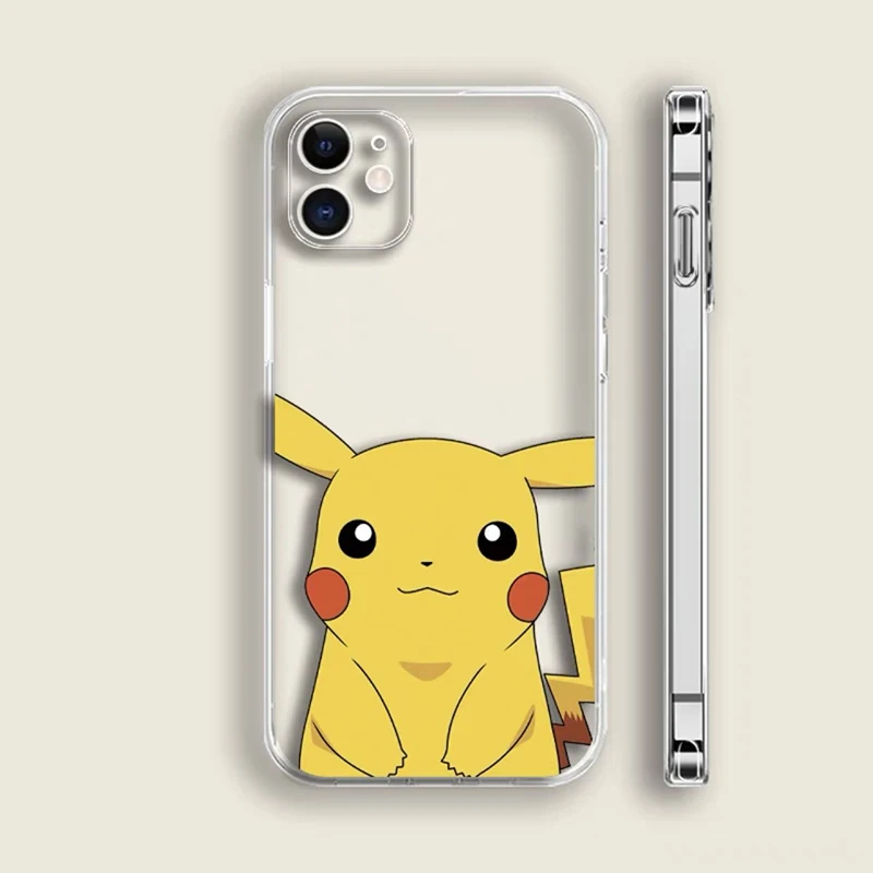 

Pokemon Pikachu Phone Case For IPhone 13 12 Pro MAX 7 Plus XS XR XS Max 13 Pro 7 8 6S transparent phone c Hot Silicone Case Gift