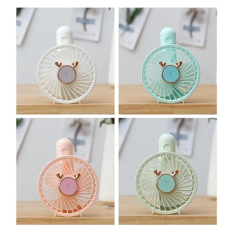 

Ручной персональный вентилятор Cute Deer USB Small Fan Air Cooler Small Вентилятор охлаждения Прямая поставка