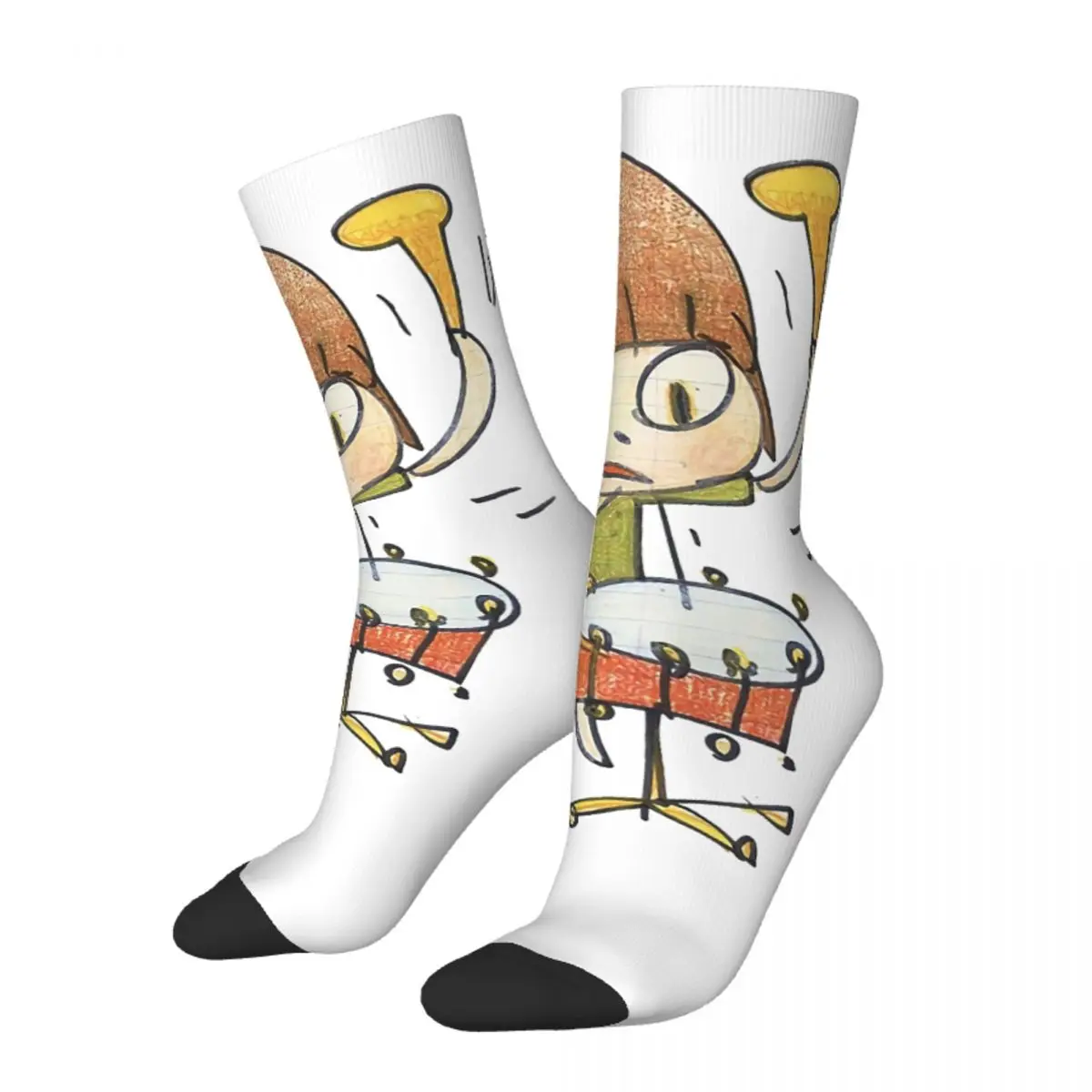 

Hip Hop Vintage Drummer Crazy Men's Socks Unisex Yoshitomo Nara Japanese Artist Harajuku Seamless Printed Crew Sock Boys Gift