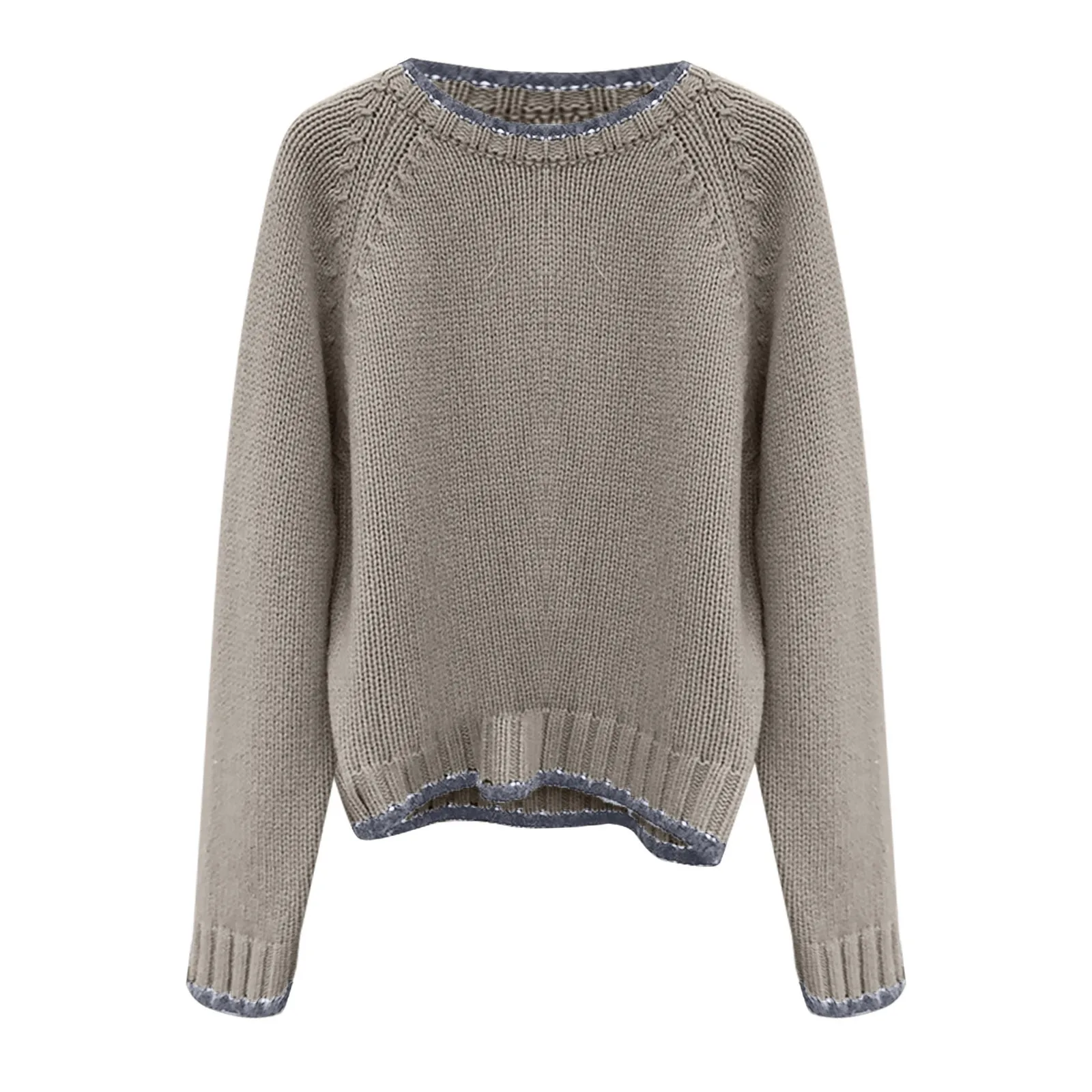 Новый осенне-зимний трикотажный свитер 2024 года носится на улице а женский с