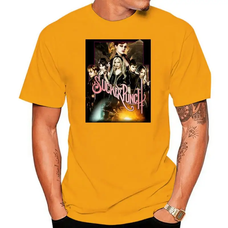 

Sucker Punch Movie Poster Male Cotton T-Shirts Likes T-Shirts Men Harajuku Tshirts Screw Shirt Black Top Newoua