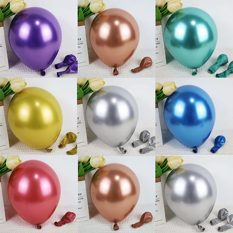 

10inch 10/20/30pcs Metallic balloon Party decoration Metallic latex balloon Festival Celebration Wedding house arrangement