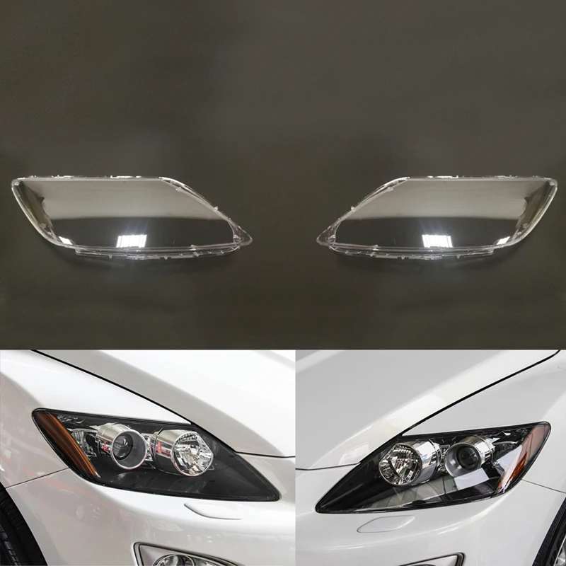 Cubierta transparente para lente de faro delantero de Mazda CX7 CX-7, reemplazo de carcasa de faro, izquierda y derecha, 2008-2014