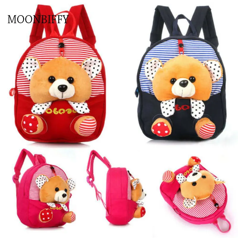 

0-6 Year Kids Mini School Bags Backpacks Children Mochila Infantil Cartoon Cow/Bear Doll Printing Backpack Mochilas Para Mujer