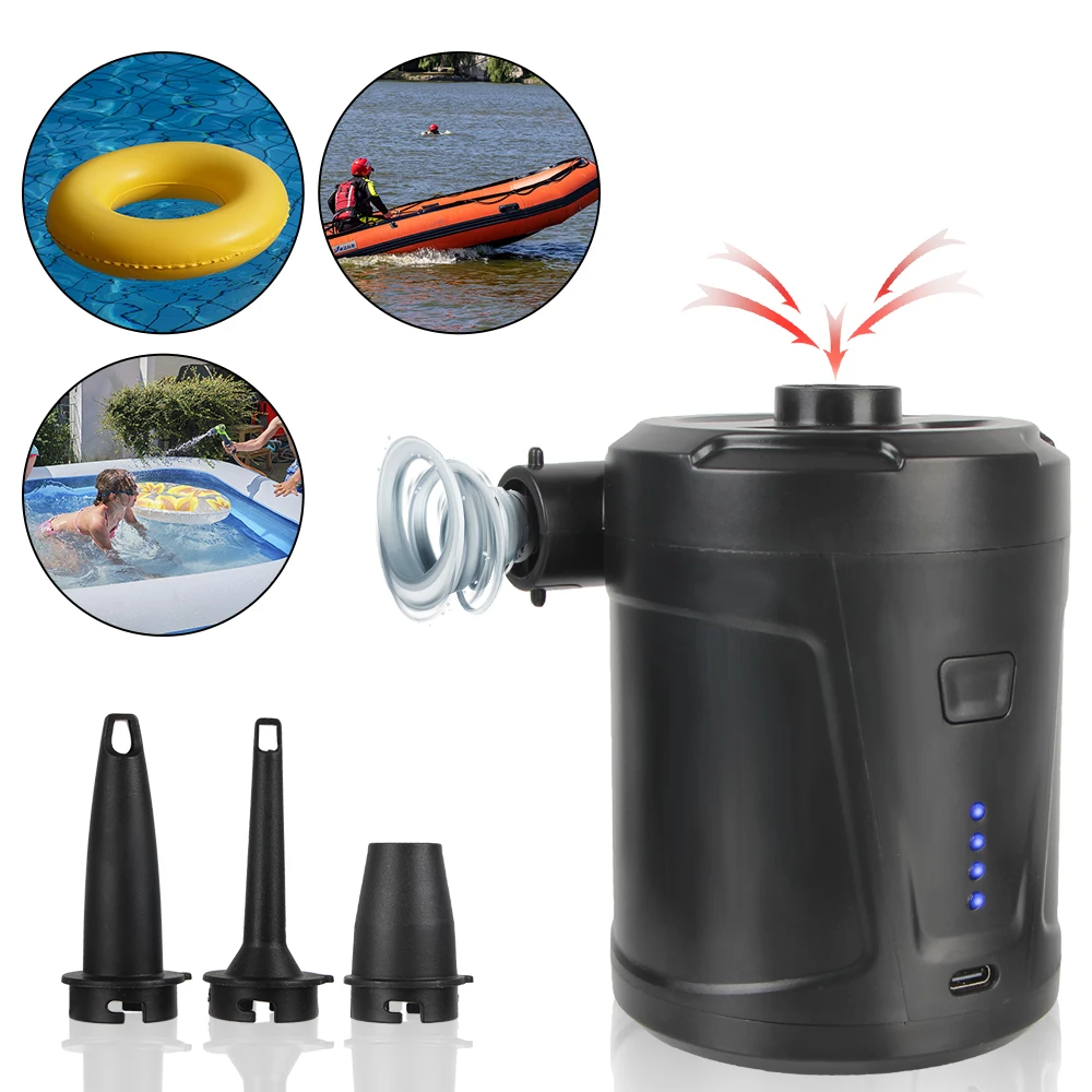 

Air Compressor Portable Electric Air Pump USB Battery Rechargeable Inflator For Air Cushion Swimming Ring Inflatable Sofa