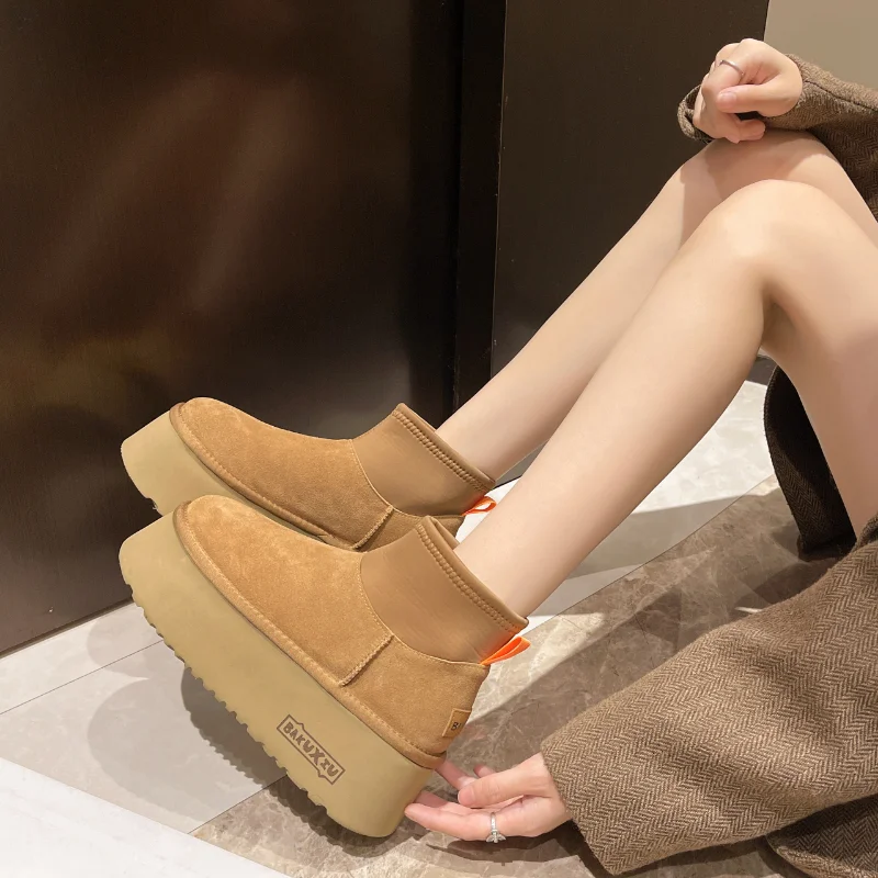 Зимние классические женские кожаные модные дизайнерские непромокаемые