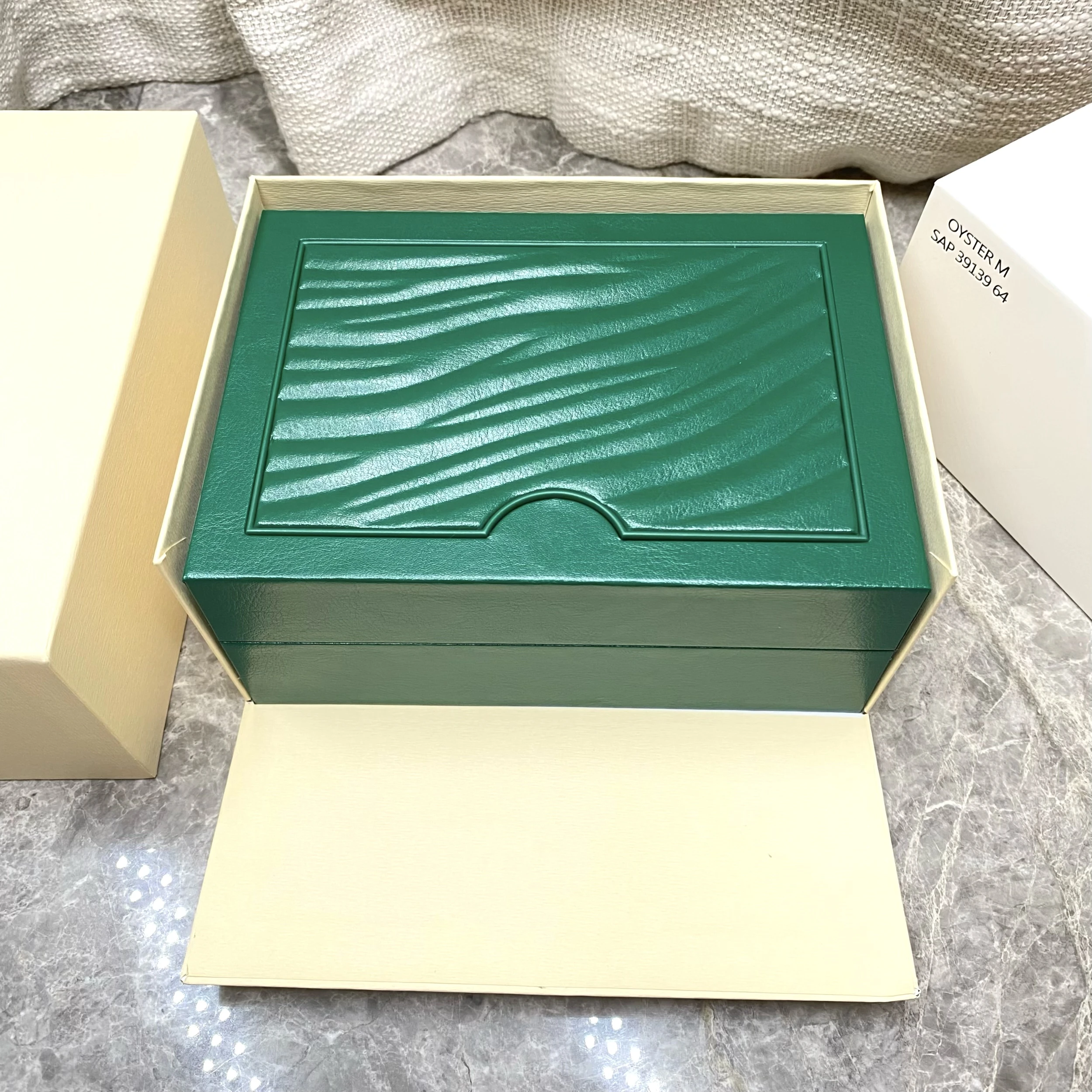 Factory Supplier Green with Original Wooden Watch Box Luxury Brand with Papers Card Can Customization AAA Watche Storage Box