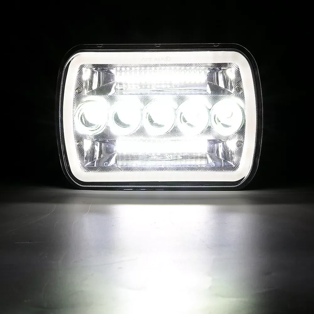 

6" 6000K Driving Light CSP Square LED Headlights With Three Rows Of Reflectors High/low DRL Car Headlights 500W 50000LM