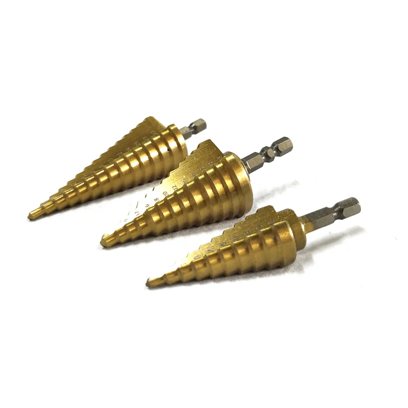 Ступенчатое сверло быстрорежущий инструмент с титановым покрытием Стадия