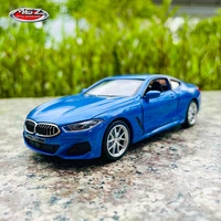 msz 135 bmw m850i coupe blue alloy car model kids toy car die casting with sound and light pull back function boy car gift