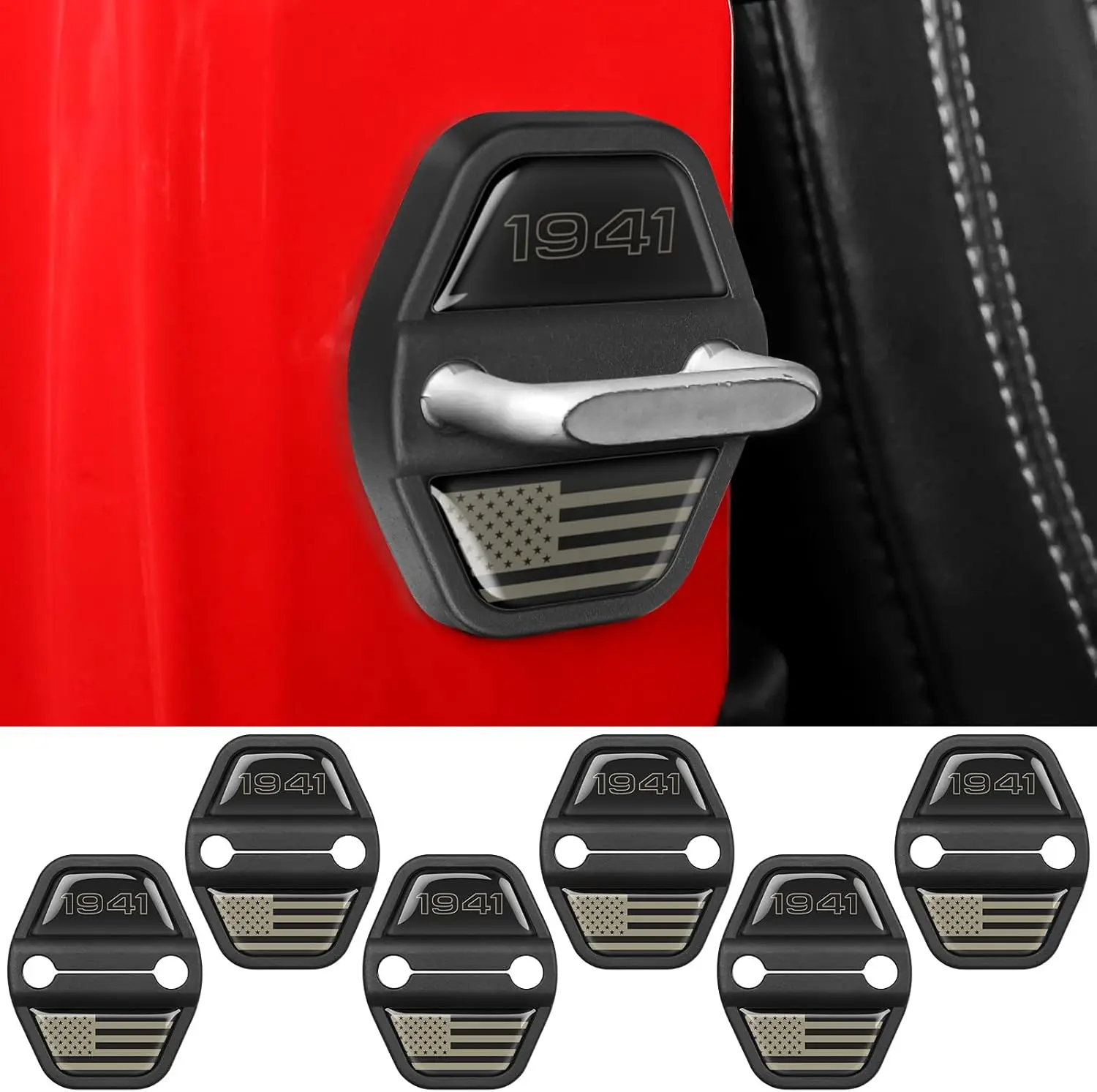 

6 шт. декоративная крышка дверного замка для 2018-2024 2025 Jeep Wrangler JL JLU 4XE Unlimited Sahara Sports Rubicon 2020-2025 Gladiator