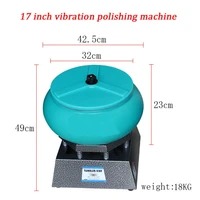 110v220v 17inch 350w electric vibrating tumbler vibratory rock tumbler bowl tumbling polishing machine