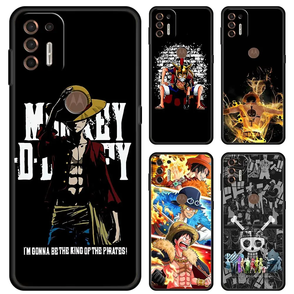 anime one piece case for moto g30 one fusion g9 plus play g60 g8 power lite g9 edge 20 e6s g stylus phone cover coque free global shipping