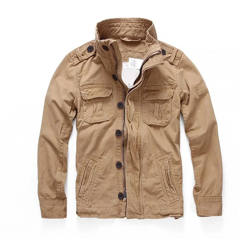 

New Chic Denim Jacket Men Spring Autumn Camouflage Cotton Coat Casual Cowboy Mens Zipper Tactical Men's Jeans Jackets