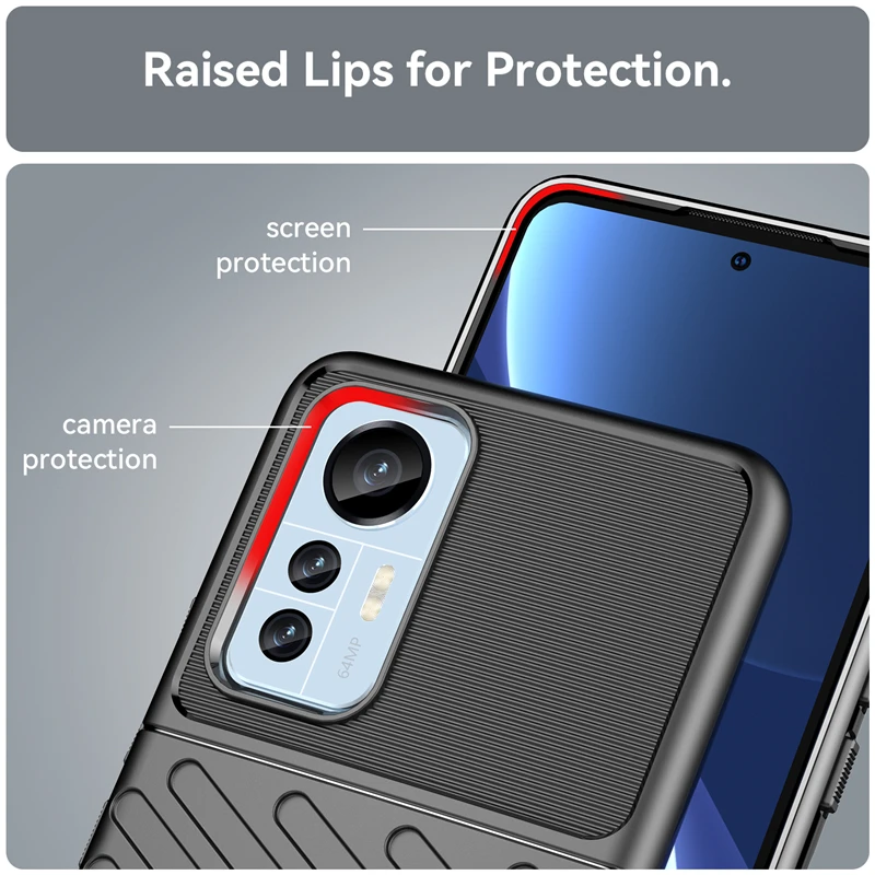 For Mi 12 Lite Case Cover Xiaomi Mi 12 Lite Capas Luxury Silicone Back Shockproof Bumper TPU Soft Cover For Mi 12 Lite Fundas