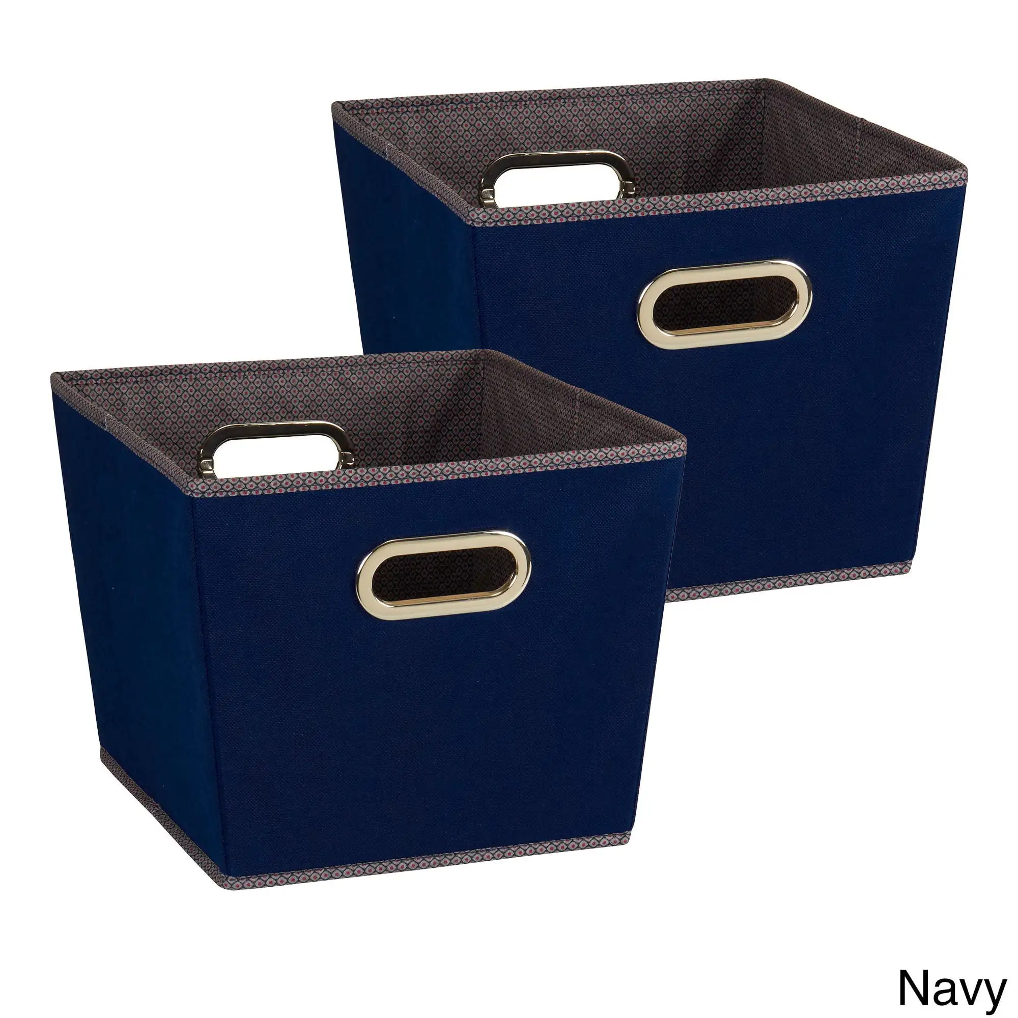 

Multicolor Medium Tapered Fabric Storage Bins (Set of 2) Organizer Box