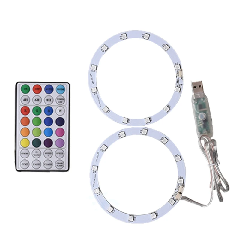 

Remote Controlled LED Ring RGB LED Light DIY Decor Marquee Light Bar Strip Compatible with PS5 Host