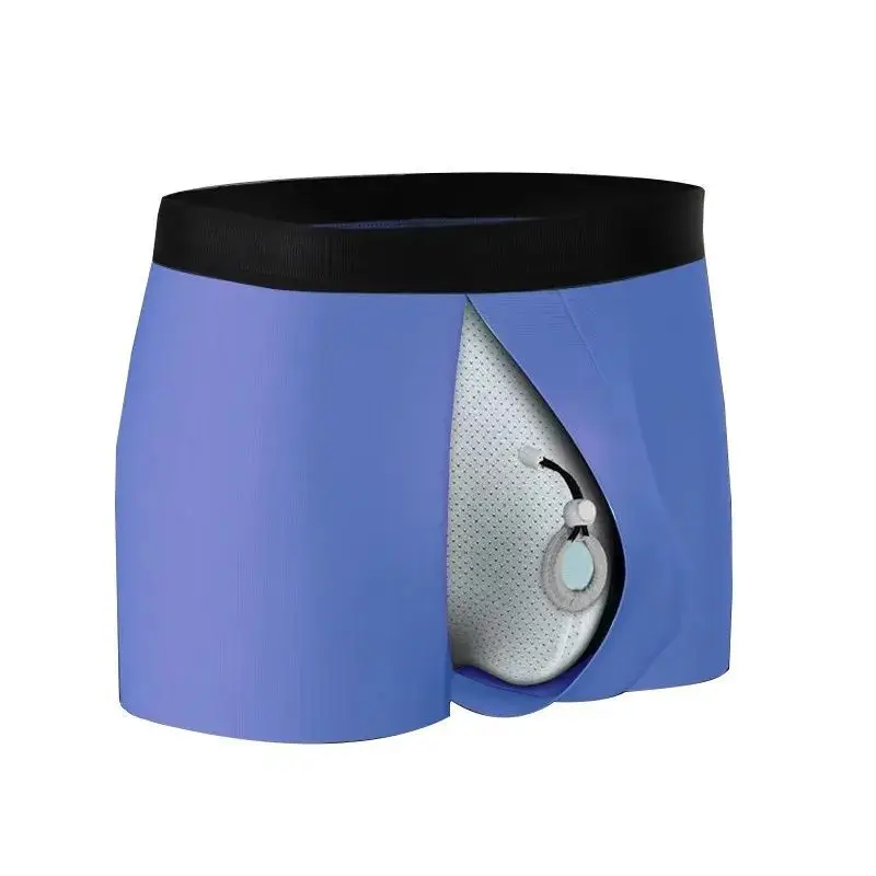 Man Penis Pouch Underwear Front Open Boxers Foreskin Enhancing Sexy Bulge Lingerie Health Care Glan Expose Hole Sheath Trunks