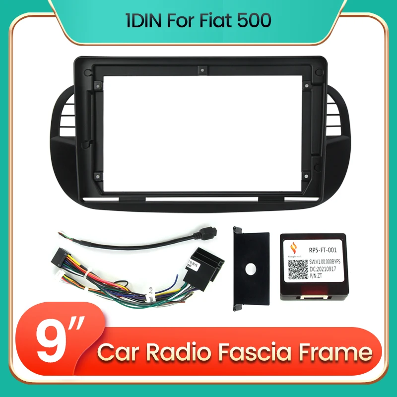 

Car Radio Fascia Frame For FIAT 500 2007-2015 With Cable CANBUS BOX Dash Fitting Panel Kit For 9inch host