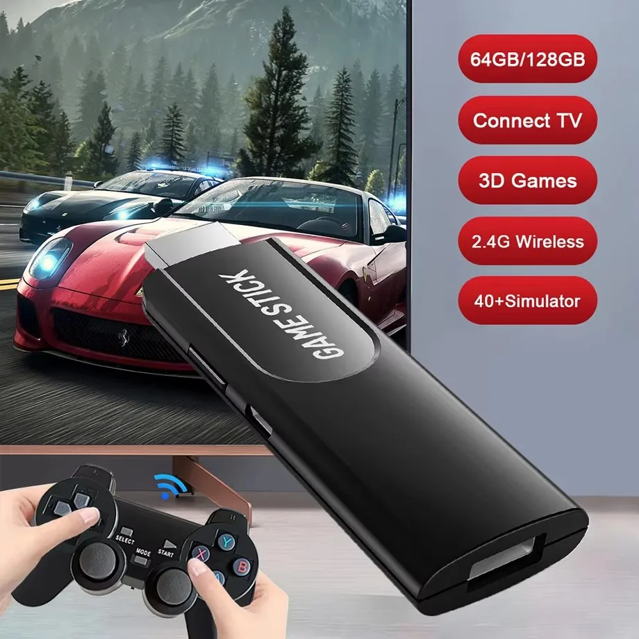 K8 Игровая приставка с двойным беспроводным геймпадом 2 4G поддержка 4K HD выход