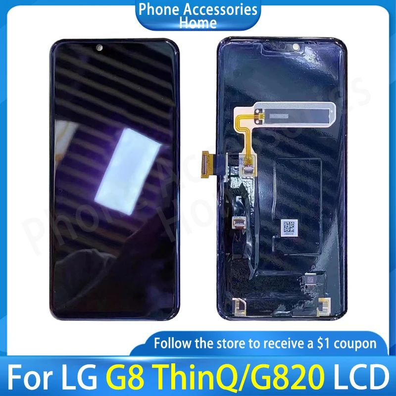 

Original V50s ThinQ LCD For LG G8 G8s G8x LCD Display Screen With Frame G8 G820 G8S G810 G8X G850 V50S V510 Display Touch Screen