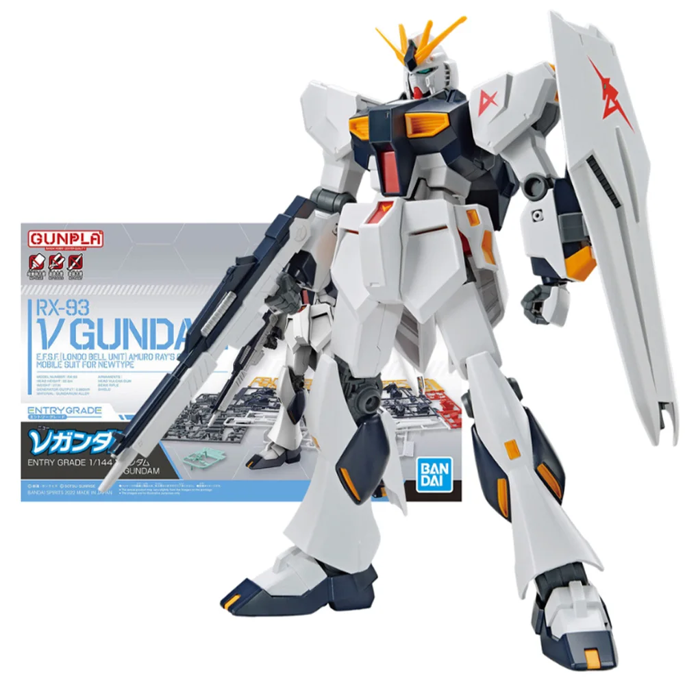 

Оригинальный набор Bandai Gundam, модель аниме, фигурка EG 1/144 RX-93 V Gundam, коллекция Gunpla, аниме фигурки для мальчиков, игрушки, подарки