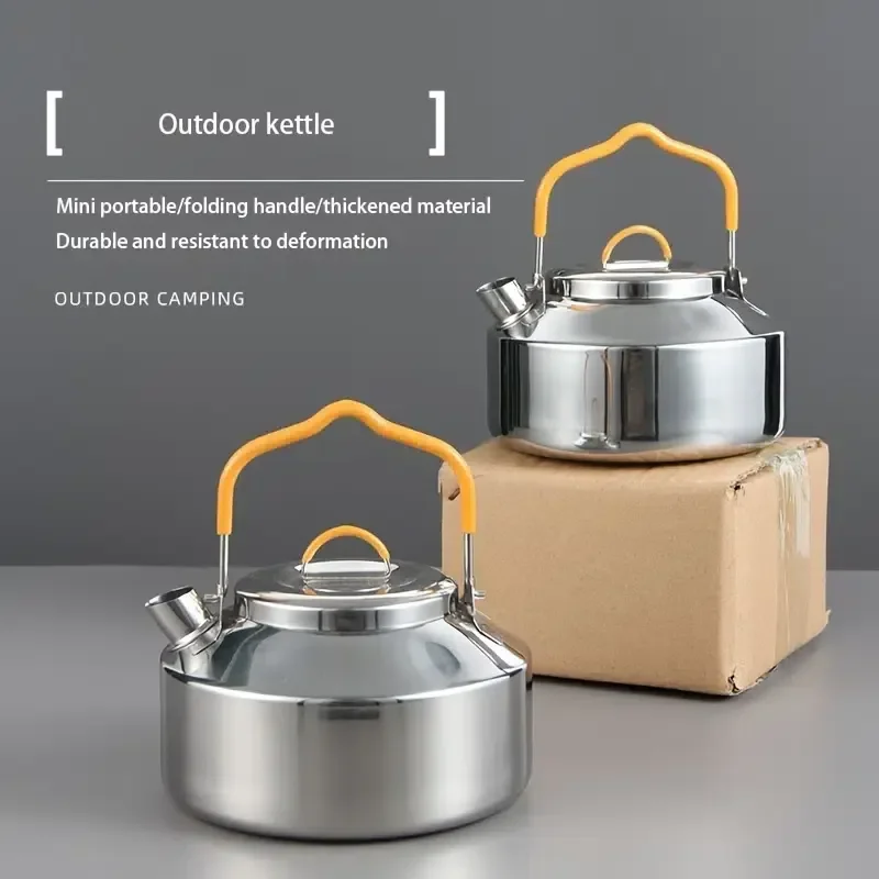 

Stainless Steel Portable Kettle Tea For Outdoor Camping Accessories