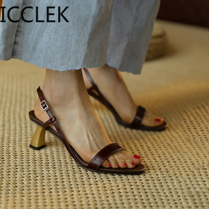 Сандалии женские на высоком толстом каблуке босоножки с перекрестной шнуровкой