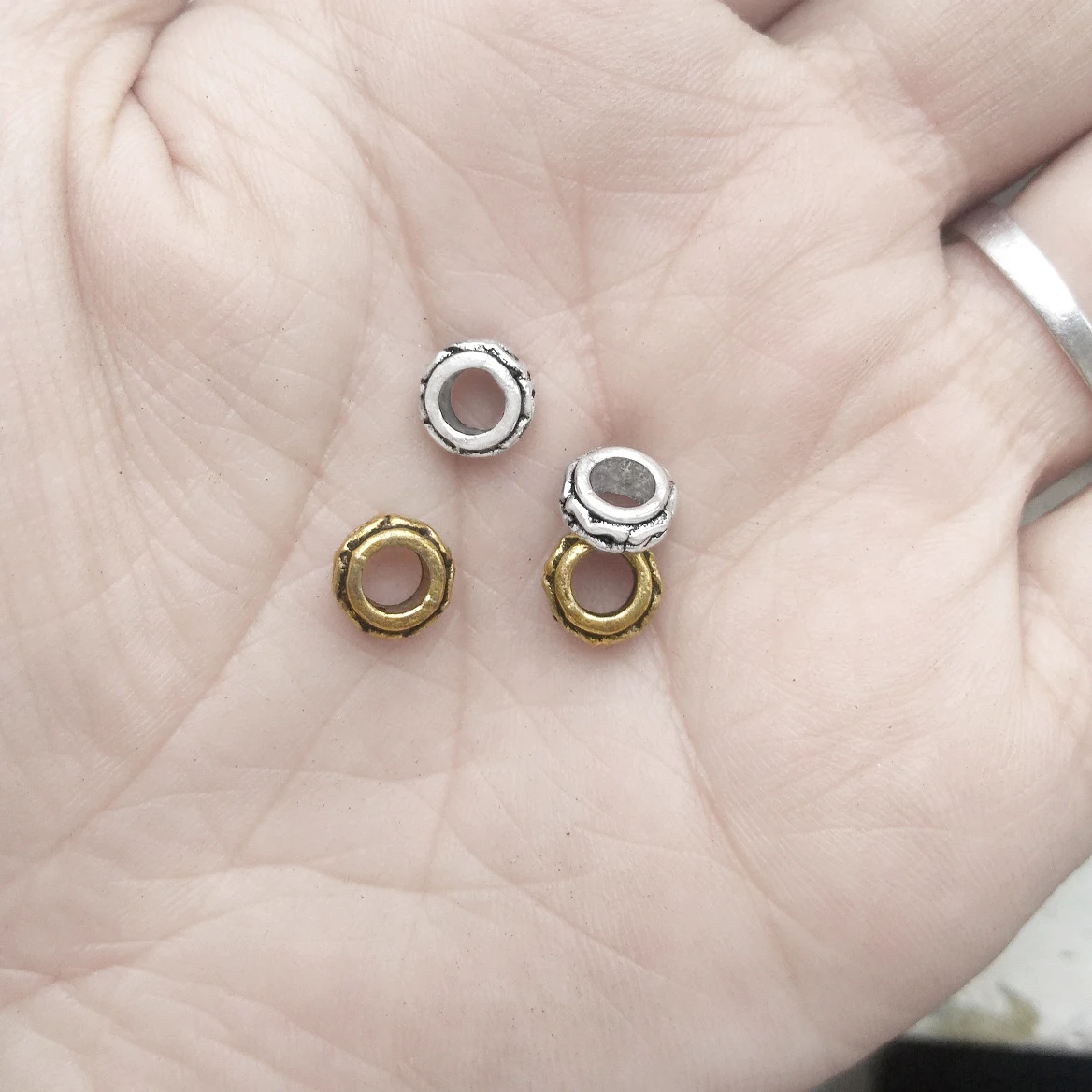 150 шт. европейские бусины с большим отверстием браслеты позолоченная пластина