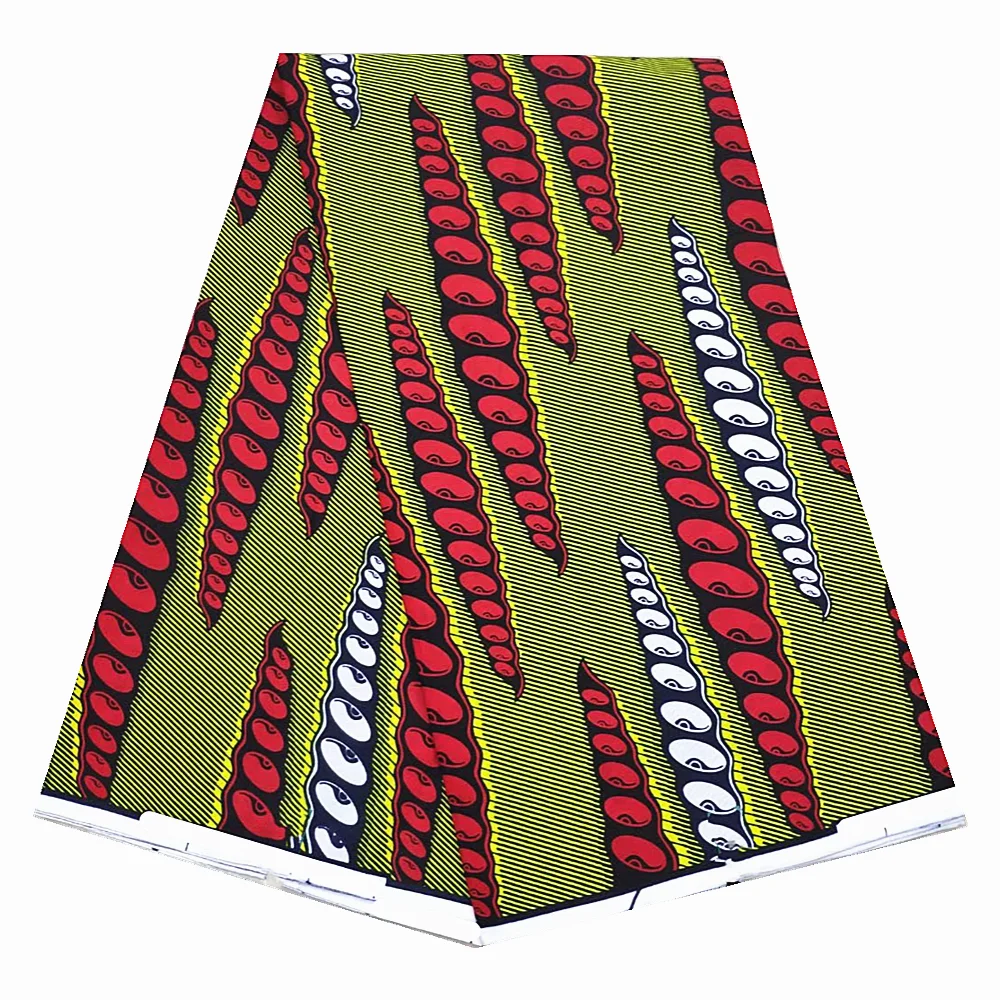 

Настоящий 100% хлопок, высококачественная ткань, 6 ярдов, Анкара, Африканский принт, батик, ткань в нигерийском стиле