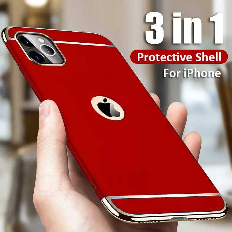 

Luxury Full Cover Plating Phone Case For iPhone 11 12 13 Pro Max 6 6s 7 8 Plus X XS Max XR 5 5s SE PC Matte Hard Cover Case Capa