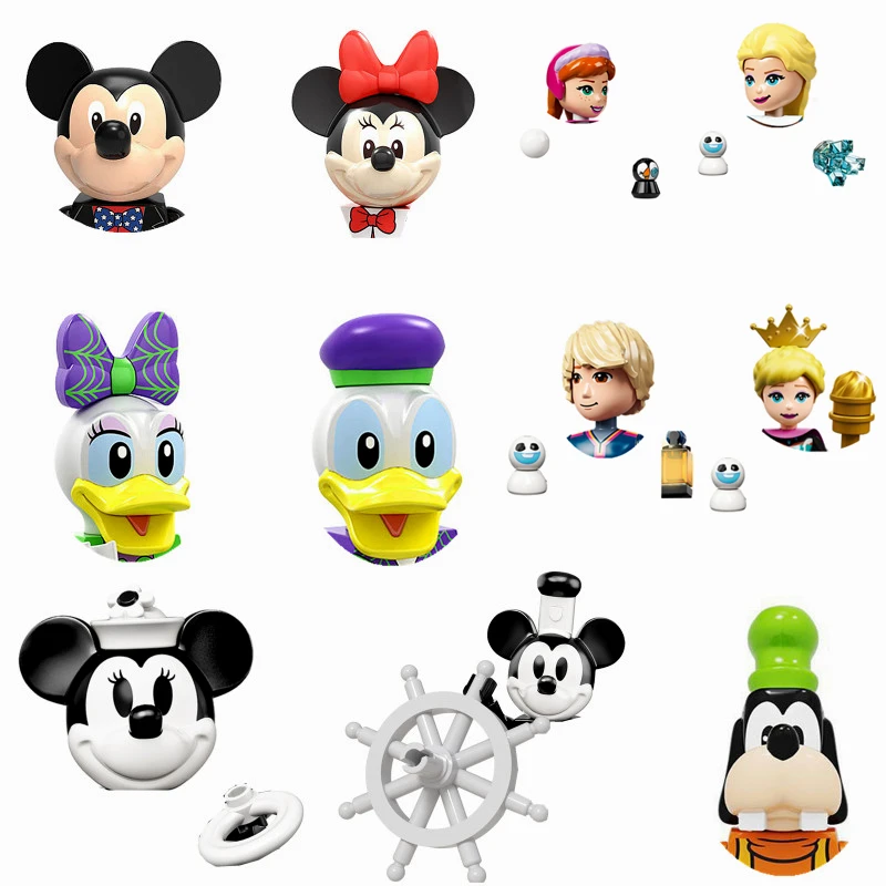 Mickey Mouse Minnie Mouse Donald Duck Daisy Duck Model Building Blocks Bricks Sets Classic Dolls Kids Toys For Boy Children Gift