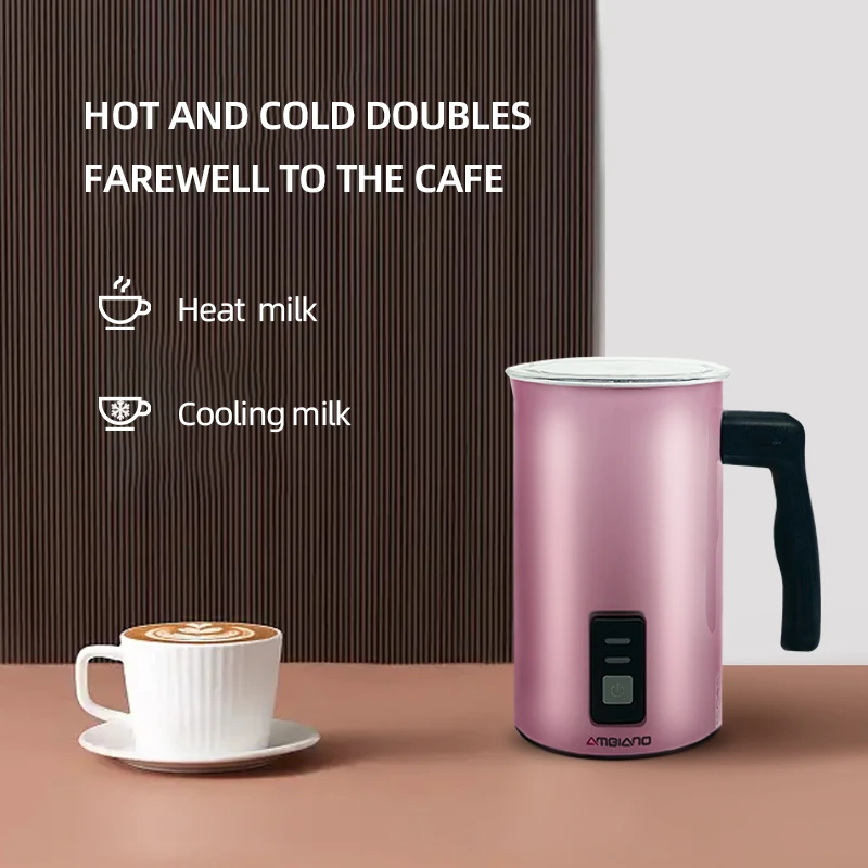 Milk Frother 2 in 1 Automatic Milk Warmer Hot and Cold Milk Foam Maker Frothing for Latte Cappuccino Coffee
