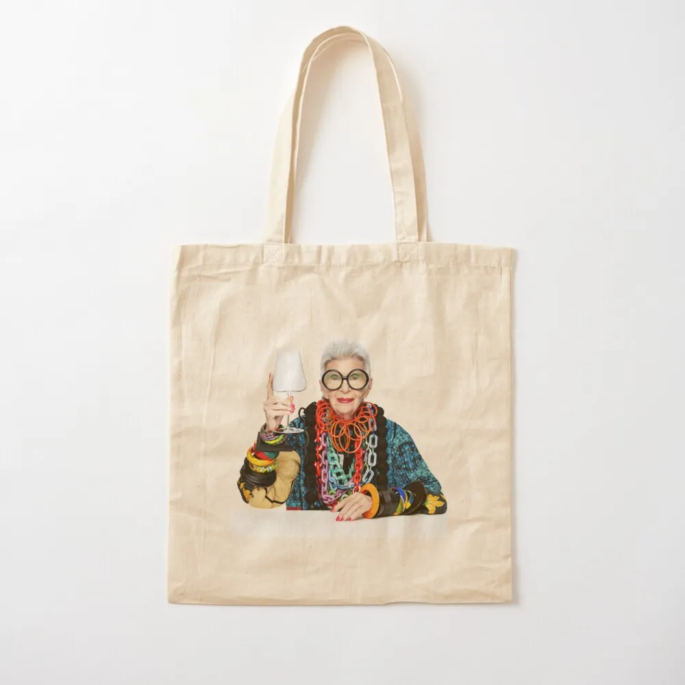 Iris Apfel Fotomodell Tote Bag большая сумка холщовая на заказ