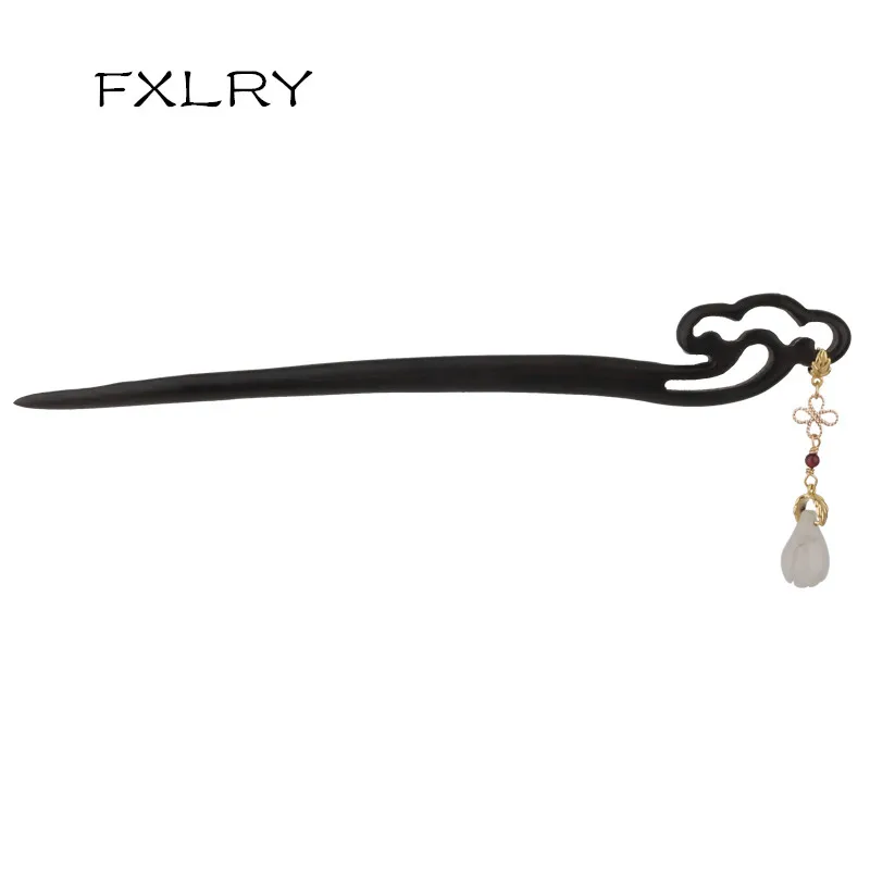 FXLRY оригинальная заколка для волос в простом стиле с деревянной спиралью
