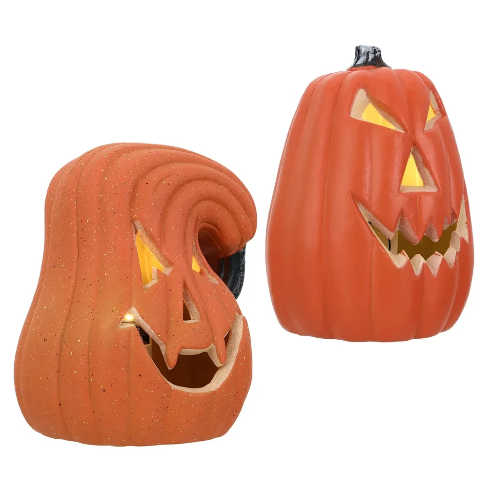 

Светодиодный Jack-o-фонарь, забавные огни в виде тыквы, праздничная лампа, Декорации для дома, рабочего стола, шикарные уникальные украшения на Хэллоуин