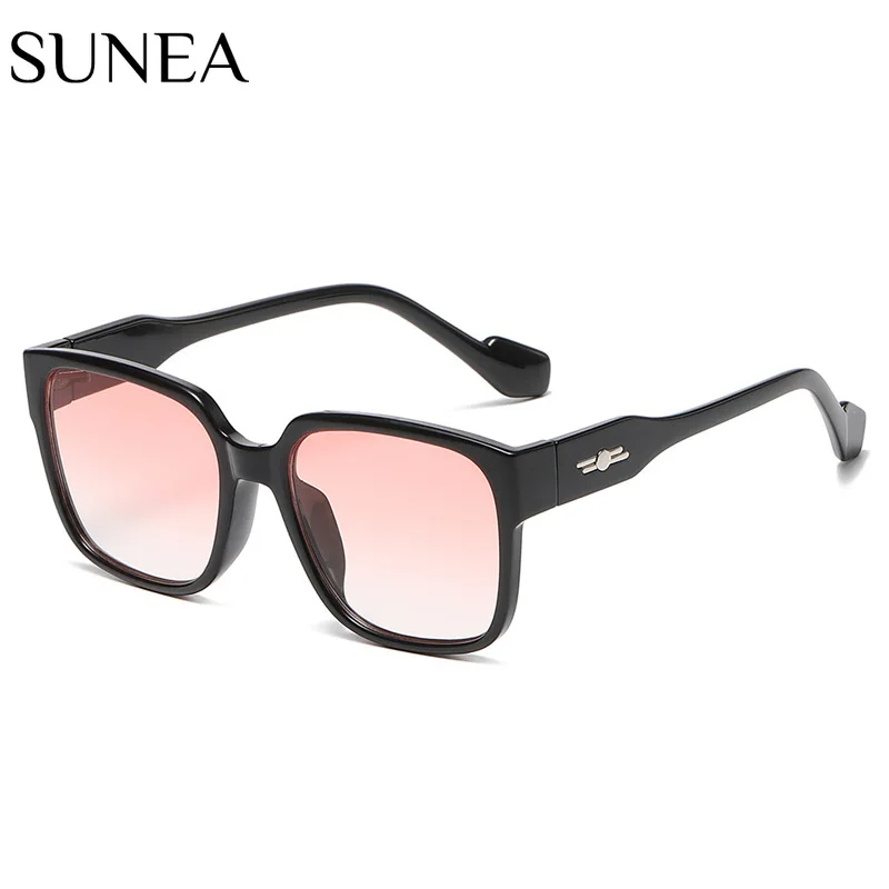 

Women Sunglasses Fashion Square Sunglass Oversized Frame Sun Glasses Retro Men UV400 Gradients Shades for Couple Eyewear