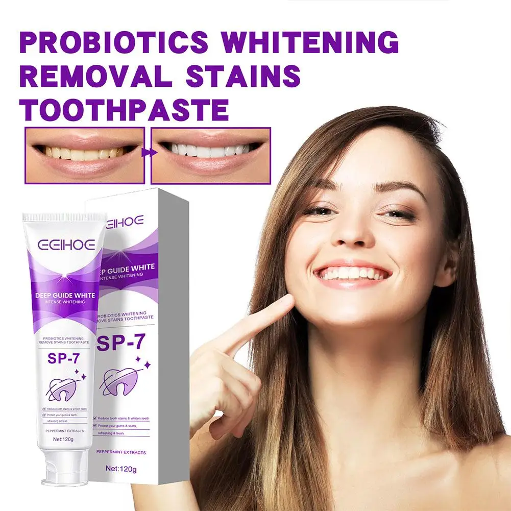 

120g Probiotic Whitening Toothpaste Freshens Breath Hot Promoting Protects Gums Health Oral Sale Overall 2023 T6M7