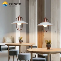 pendant lamp modern industrial e27 pendant lights for restaurant bedroom hanging lamp loft nordic iron lampshade bulb kitchen