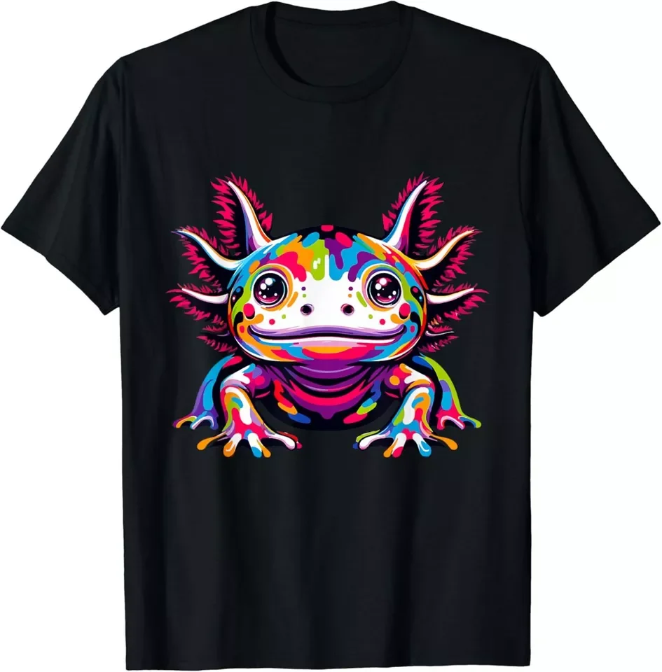 Axolotl Rainbow Kawaii Красочная любовь Axolotls herpetology Мужская футболка S-5XL